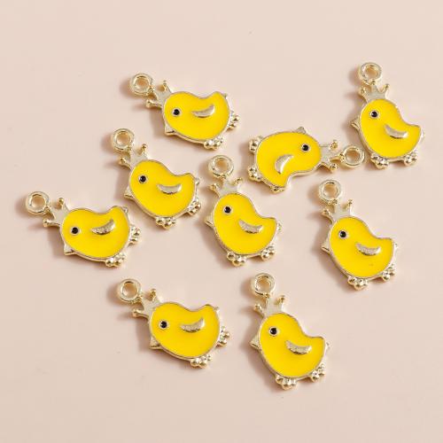 Zinc Alloy Enamel Pendants Chicken plated DIY Sold By Bag