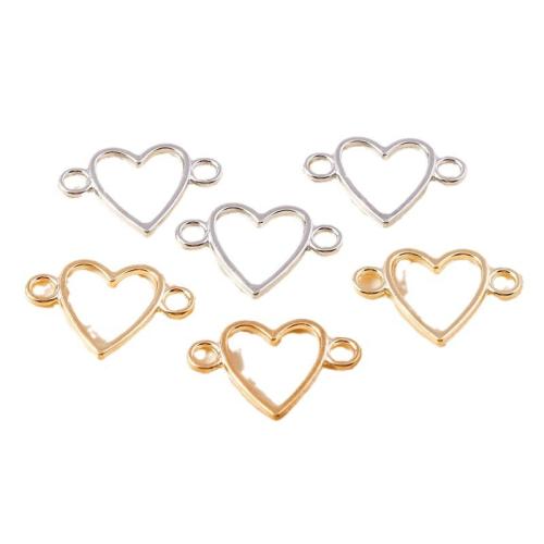 Heart Zinc Alloy Connector plated DIY & 1/1 loop Sold By Bag