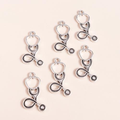 Zinc Alloy Pendants Stethoscope plated DIY Sold By Bag