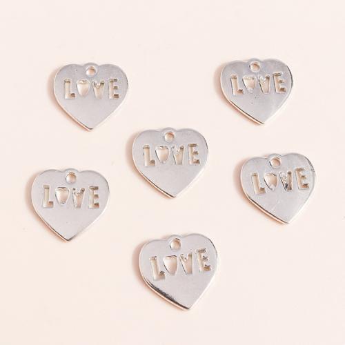 Zinc Alloy Heart Pendler, forgyldt, du kan DIY, 20pc'er/Bag, Solgt af Bag