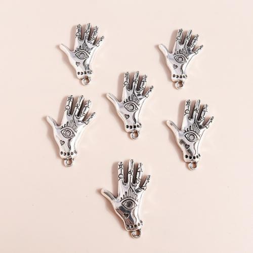 Zinc Alloy Hand Pendler, forgyldt, du kan DIY, 10pc'er/Bag, Solgt af Bag