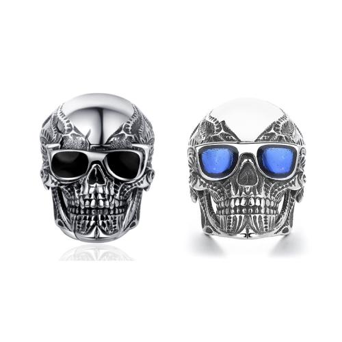 Titanium Steel Finger Ring Skull vintage & for man US Ring Sold By PC