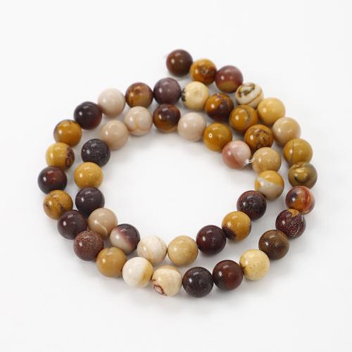 Natural Egg Yolk Stone Beads Round DIY mixed colors Sold By Strand