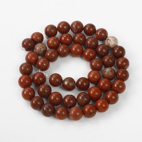 Gemstone Jewelry Beads Red Jasper Round DIY red Sold By Strand