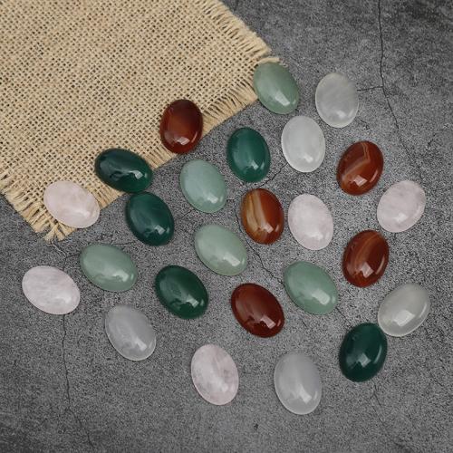 Gemstone Cabochons, Natursten, Oval, du kan DIY & forskellige materialer til valg, 18x25x8.20mm, Solgt af PC