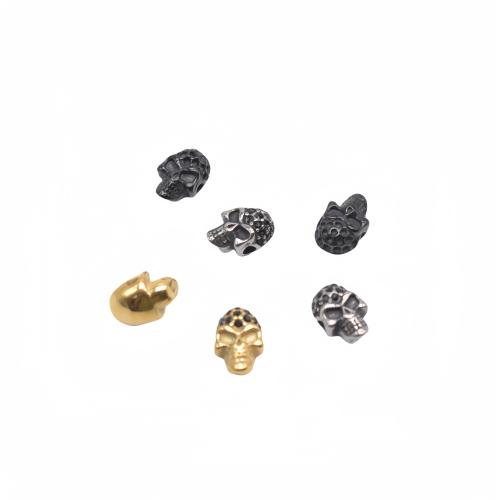 Stainless Steel Beads 304 Stainless Steel Skull Vacuum Ion Plating DIY Approx 2.2mm Approx Sold By Bag