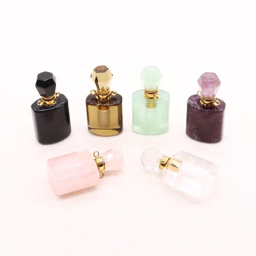 Natural Stone Perfume Bottle Pendant DIY Sizeuff1a20-35mm Sold By PC