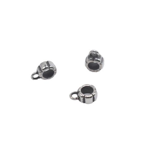 Stainless Steel Bail Beads 304 Stainless Steel plated DIY Sold By PC