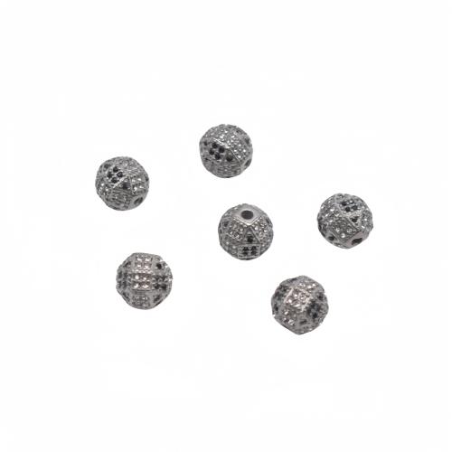 Stainless Steel Beads 304 Stainless Steel plated DIY & with rhinestone Sold By PC