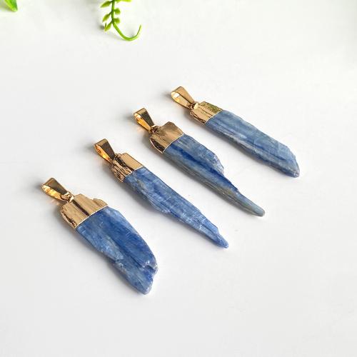 Natuurlijke Quartz Hangers, Kyanite, DIY & verschillende grootte voor keus, blauw, Verkocht door PC