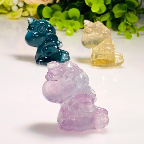 Fashion Decoration Natural Fluorite Unicorn fashion jewelry Sold By PC