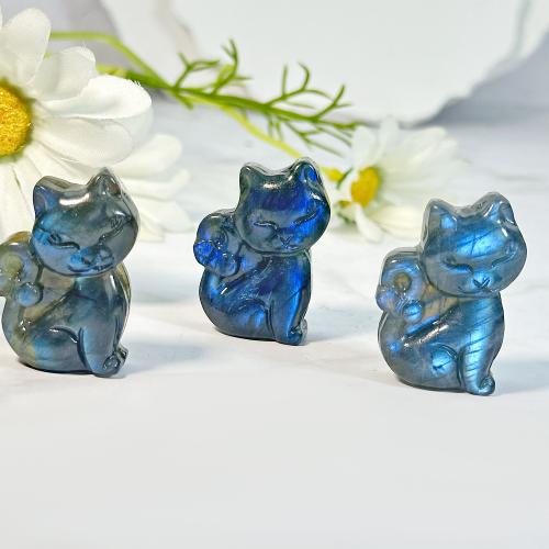 Fashion Decoration Labradorite Cat fashion jewelry blue Sold By PC