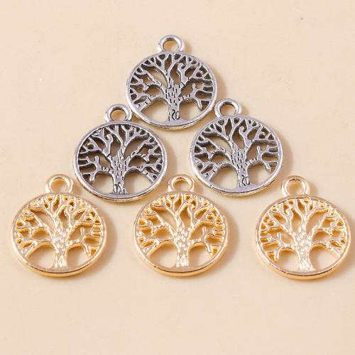 Zinc Alloy Pendler, Tree of Life, forgyldt, du kan DIY, flere farver til valg, 20pc'er/Bag, Solgt af Bag