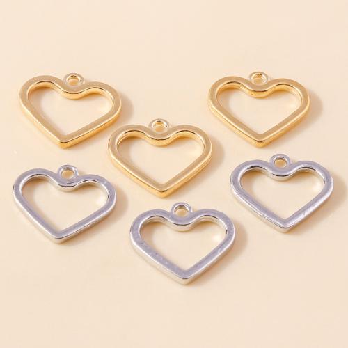 Zinc Alloy Heart Pendler, forgyldt, du kan DIY, flere farver til valg, 20pc'er/Bag, Solgt af Bag