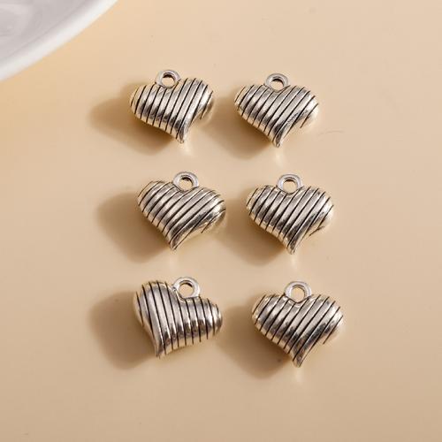 Zinc Alloy Heart Pendler, forgyldt, du kan DIY, 10pc'er/Bag, Solgt af Bag