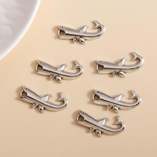 Zinklegering Animal Hangers, Zinc Alloy, Haai, plated, DIY, 20pC's/Bag, Verkocht door Bag