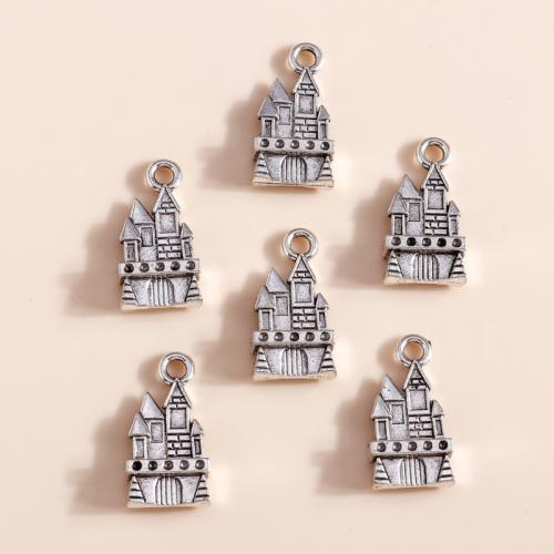 Sinc Alloy Pendants, Caisleán, plátáilte, DIY, 20ríomhairí pearsanta/Mála, Díolta De réir Mála