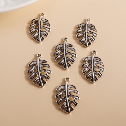 Zinc Alloy Leaf Pendants plated DIY Sold By Bag