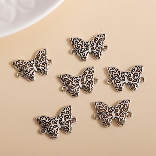 Animal Zinc Alloy Connector Butterfly plated DIY & 1/1 loop Sold By Bag