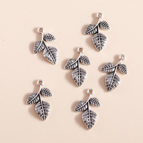 Zinc Alloy Leaf Pendants plated DIY Sold By Bag