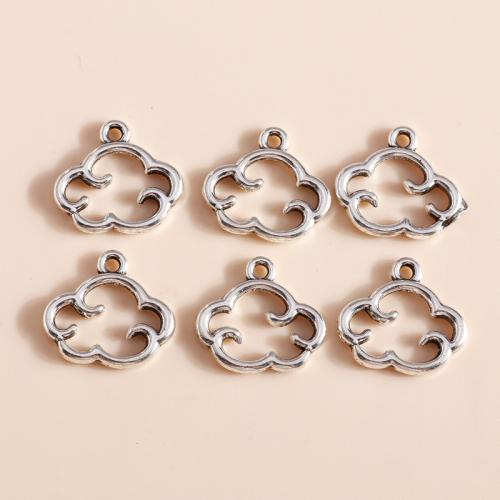 Sinc Alloy Pendants, Cloud, plátáilte, DIY, 30ríomhairí pearsanta/Mála, Díolta De réir Mála