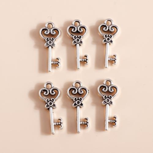 Zinc Alloy Key Pendants plated DIY Sold By Bag