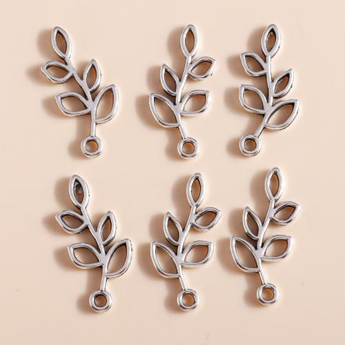 Zinklegering Leaf Hangers, Zinc Alloy, Blad, plated, DIY, 50pC's/Bag, Verkocht door Bag