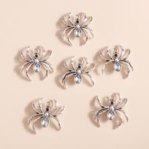 Zinc Alloy Animal Pendants Spider plated DIY Sold By Bag