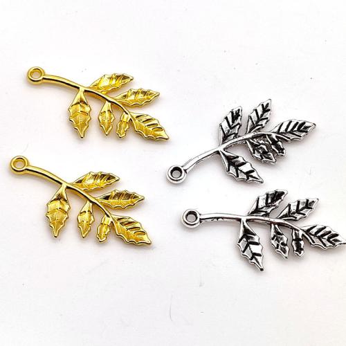 Zinc Alloy Leaf Pendants plated DIY Sold By Bag