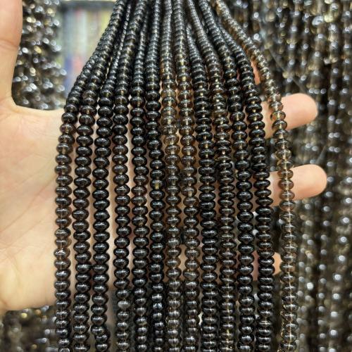 Natural Clear Quartz Beads with Smoky Quartz DIY Sold By Strand