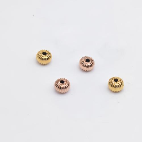 Edelstahl-Beads, 304 Edelstahl, Kürbis, DIY, keine, 7.90x6mm, Bohrung:ca. 1.8mm, verkauft von PC