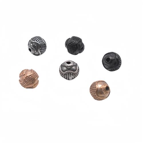 Stainless Steel Beads 304 Stainless Steel Round plated DIY Sold By Bag