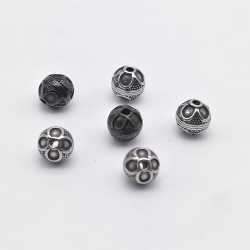 Stainless Steel Beads 304 Stainless Steel Round plated DIY Sold By Bag