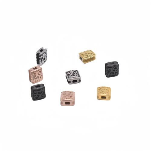 Stainless Steel Beads 304 Stainless Steel Square plated DIY Sold By PC