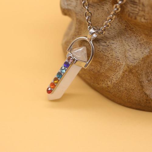 Gemstone Pendants Jewelry Natural Stone with Zinc Alloy DIY & with rhinestone Sold By PC