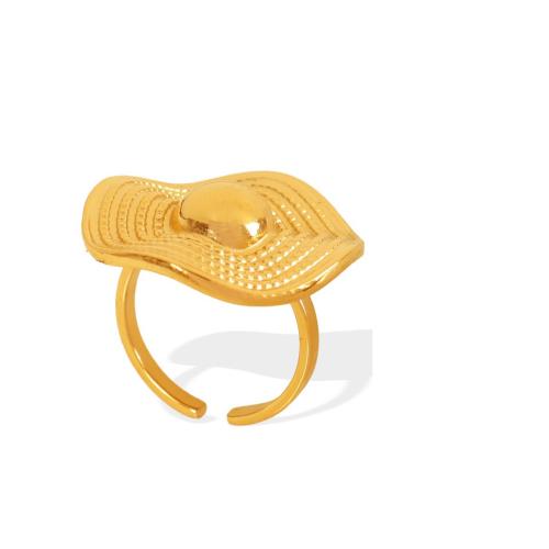 Stainless Steel Finger Ring 304 Stainless Steel 18K gold plated fashion jewelry & for woman US Ring Sold By PC