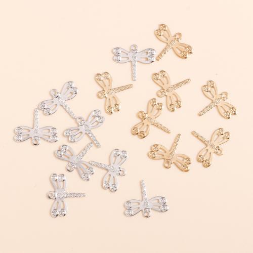 Zinc Alloy Animal Pendler, Dragonfly, forgyldt, du kan DIY, flere farver til valg, 100pc'er/Bag, Solgt af Bag