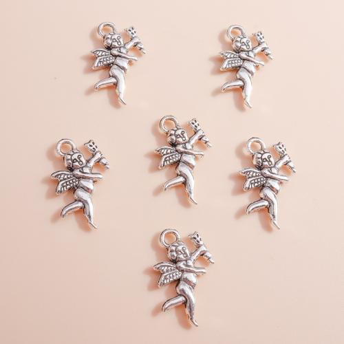 Sinc Alloy Pendants, Angel, plátáilte, DIY, 20ríomhairí pearsanta/Mála, Díolta De réir Mála