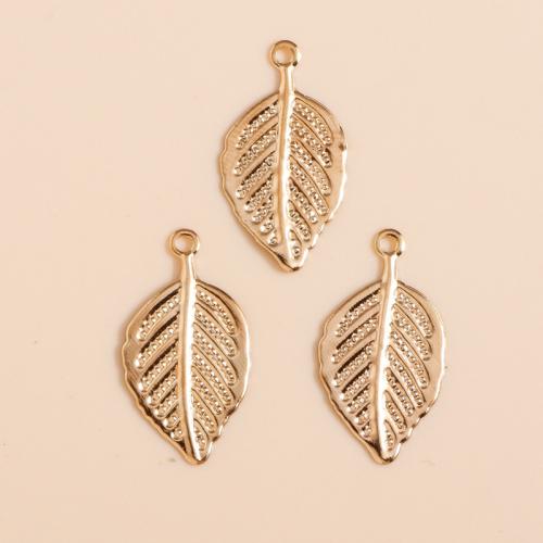 Zinc Alloy Leaf Pendants plated DIY Sold By Bag