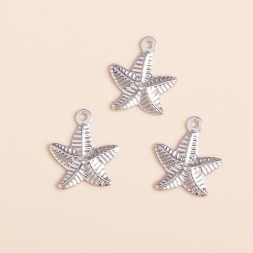 Zinc Alloy Animal Pendler, Starfish, forgyldt, du kan DIY, 12x14mm, 100pc'er/Bag, Solgt af Bag