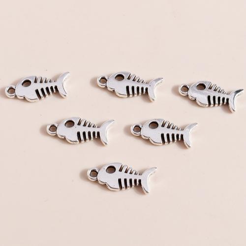 Zinc Alloy Pendants Fish Bone plated DIY Sold By Bag