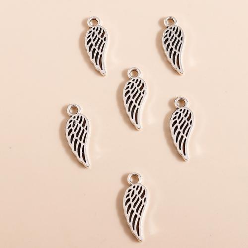 Wing Shaped Zinc Alloy Pendants plated DIY Sold By Bag