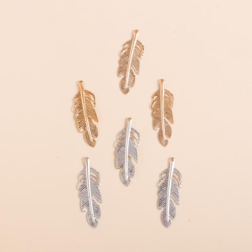 Zinc Alloy Leaf Pendants plated DIY Sold By Bag