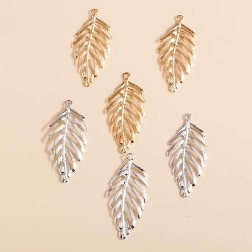 Zinc Alloy Leaf Pendants plated DIY Sold By Bag