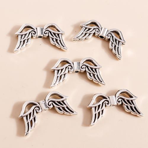 Zinc Alloy Jewelry Beads Wing Shape plated DIY Sold By Bag