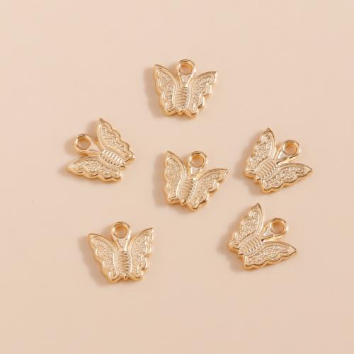 Zinc Alloy Animal Pendants Butterfly plated DIY Sold By Bag