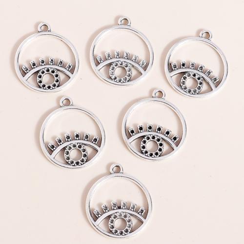 Zinc Alloy Pendants Round plated DIY Sold By Bag