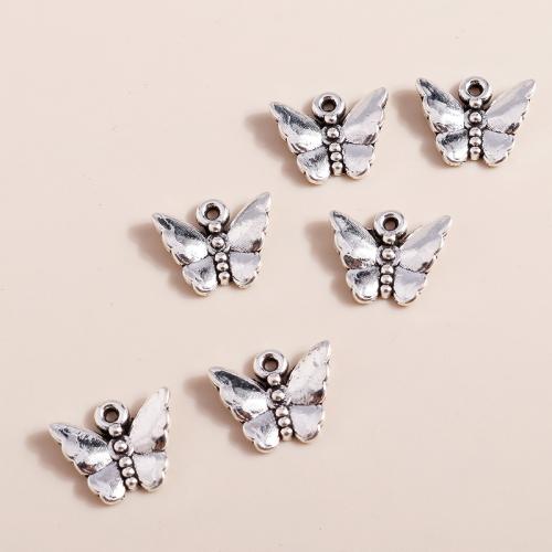 Pingentes animais de liga de zinco, Borboleta, banhado, DIY, 30PCs/Bag, vendido por Bag