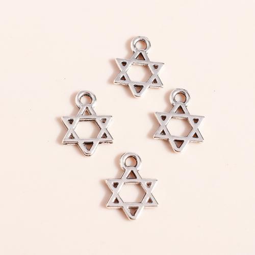 Pendentifs en alliage de zinc, Hexagram, Placage, DIY, 100PC/sac, Vendu par sac