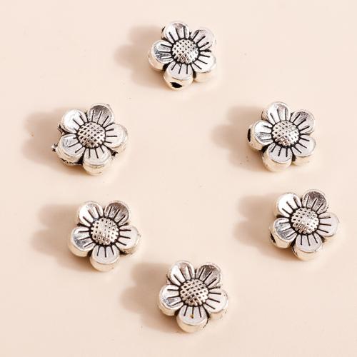 Zinklegering Flower Kralen, Zinc Alloy, Bloem, plated, DIY, 50pC's/Bag, Verkocht door Bag